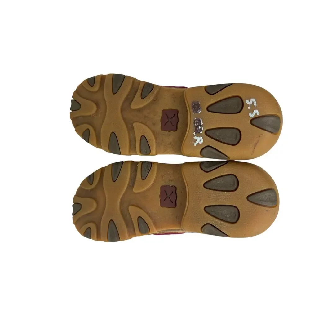 Twisted X Casual Boat‎ Shoes Womens Driving Mocs 5.5M Brown Leather WDM0066